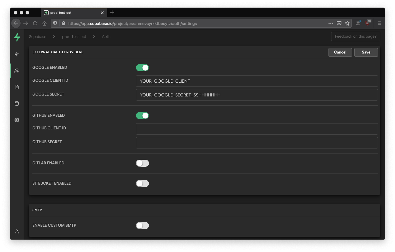 OAuth Logins.