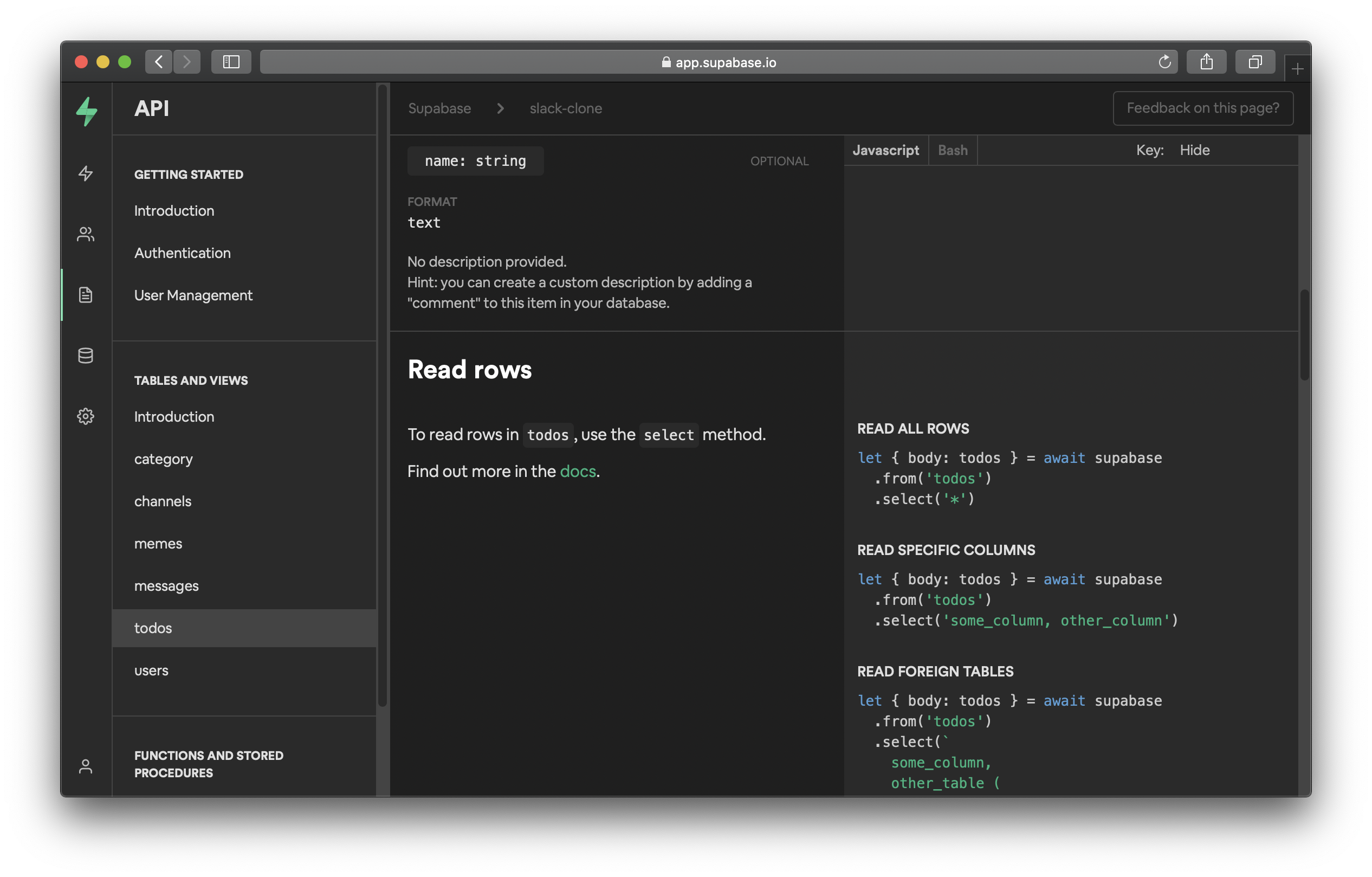 Self-documenting dashboards